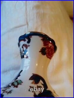 Vintage English Masons rare Teal Java Vase, excellent condition, antique