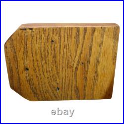 Vintage English Oak Ashtray Carved Mouse Folk Art Arts & Crafts Style