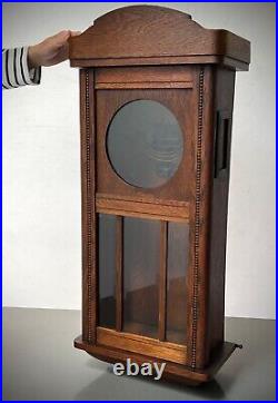 Vintage English Oak Clock Case. Re-purpose As Display/bathroom/kitchen Cabinet
