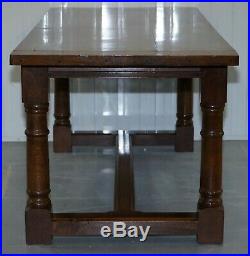Vintage English Oak Refectory Dining Table 183cm X 77.5cm X73.5cm Seats Upto 8