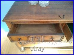 Vintage English Oak Sideboard made by Pratt's of Bradford Vintage English Oak Sideboard made by Pratt's of Bradford
