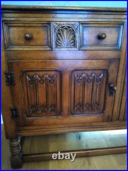 Vintage English Oak Sideboard made by Pratt's of Bradford Vintage English Oak Sideboard made by Pratt's of Bradford