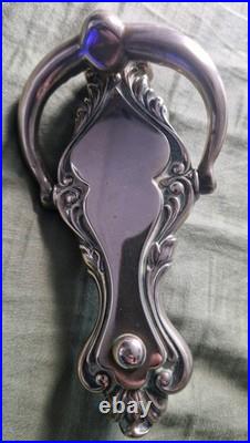 Vintage English Ornate Victorian Style Bolted Solid Brass Door Knocker