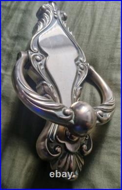 Vintage English Ornate Victorian Style Bolted Solid Brass Door Knocker