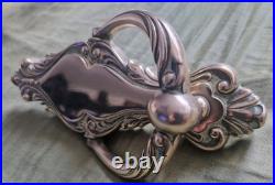 Vintage English Ornate Victorian Style Bolted Solid Brass Door Knocker