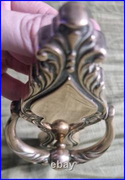 Vintage English Ornate Victorian Style Bolted Solid Brass Door Knocker