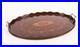 Vintage English Oval Edwardian Marquetry Butler's Tray C1900