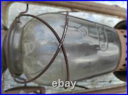 Vintage English Paraffin Lamp W Glass Chalwyn Hurricane Lamp Collectable 11.8in