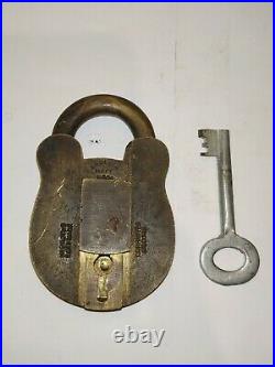 Vintage English Patent London Antique English Brass Pad Lock