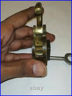 Vintage English Patent London Antique English Brass Pad Lock