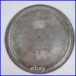 Vintage English Pewter Liberty & Co. Charger Tray 01213 Hammered Decor 35.2cm