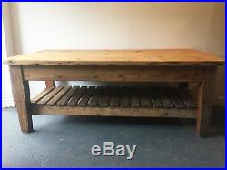 Vintage English Picture Framers Industrial Table Workbench Bench Kitchen Island