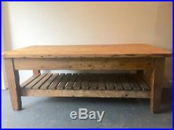 Vintage English Picture Framers Industrial Table Workbench Bench Kitchen Island