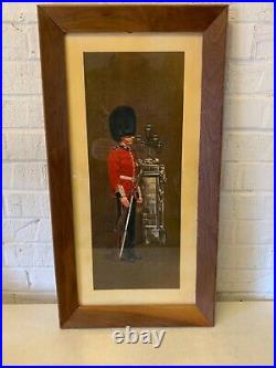 Vintage English Royal Guard Framed Reprint by Hanselmann