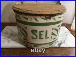 Vintage English SEL Tin Can, Antique, 24cm Used