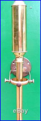 Vintage English Ships Marine Gimbaled Brass Stick Barometer