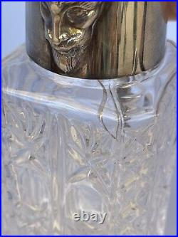 Vintage English Silver Cut Crystal Silver Plate jug jar antique