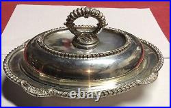 Vintage English Silver MFG. Corp Divided Serving Dish With Cover Made In U. S. A