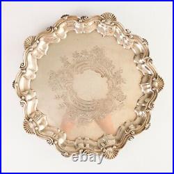 Vintage English Silver Plate Footed Tray Cheltenham & Co Rococo Style England