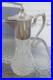 Vintage English Silver Plate and Glass Claret Jug with Scroll Handle 32cm Long