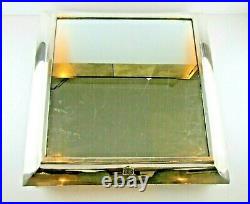 Vintage English Silverplate Mirrored Square Plateau 20 Inches