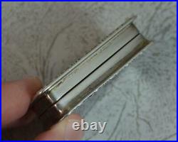 Vintage English Sterling Silver CASTLE TOP Snuff or Pill Box