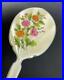 Vintage English Sterling Silver Guilloche Enamel Hand Mirror Birmingham 1960