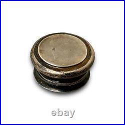 Vintage English Sterling Silver Guilloché Pill Box