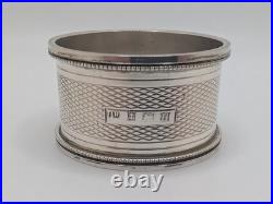 Vintage English Sterling Silver Napkin Ring Anne name engraving, dated 1957