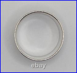 Vintage English Sterling Silver Napkin Ring C initial engraving, dated 1958