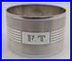 Vintage English Sterling Silver Napkin Ring FT initials engraving, dated 1945