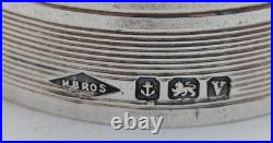 Vintage English Sterling Silver Napkin Ring FT initials engraving, dated 1945