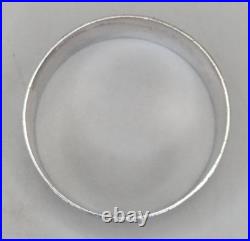 Vintage English Sterling Silver Napkin Ring FT initials engraving, dated 1945