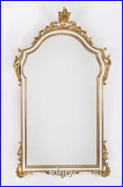Vintage English Symmetrical Giltwood Mirror 107x61cm 40x24 inches Mid 20th C