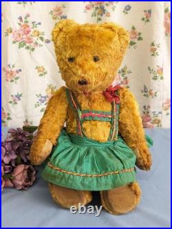 Vintage English Teddy Bear 30cm, 1960s Antique Bear
