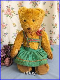Vintage English Teddy Bear 30cm, 1960s Antique Bear