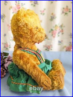 Vintage English Teddy Bear 30cm, 1960s Antique Bear