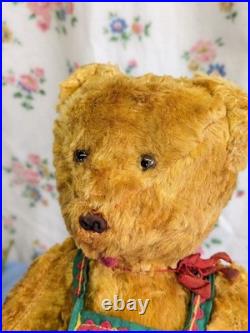 Vintage English Teddy Bear 30cm, 1960s Antique Bear