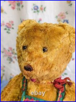 Vintage English Teddy Bear 30cm, 1960s Antique Bear