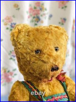 Vintage English Teddy Bear 30cm, 1960s Antique Bear