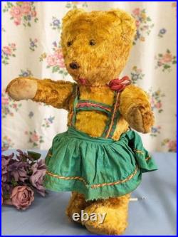 Vintage English Teddy Bear 30cm, 1960s Antique Bear