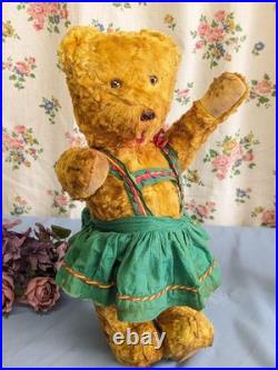 Vintage English Teddy Bear 30cm, 1960s Antique Bear