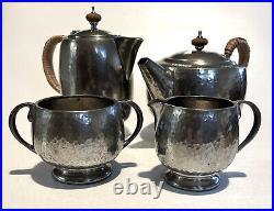 Vintage English Tudric Pewter Ware Tea Set for'Liberty & Co' (01216)