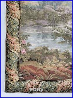 Vintage English Verdure Scene Wall Hanging Tapestry 84x58cm