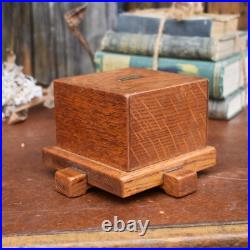 Vintage English W. O Paynter Oak Church Collection Chapel Donation Money Cash Box