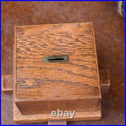 Vintage English W. O Paynter Oak Church Collection Chapel Donation Money Cash Box