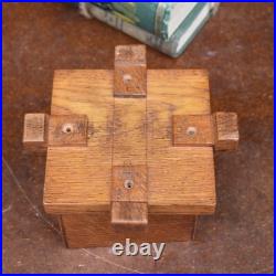 Vintage English W. O Paynter Oak Church Collection Chapel Donation Money Cash Box