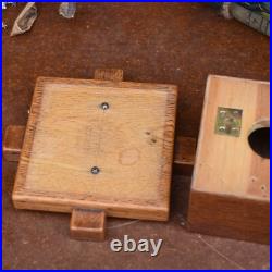 Vintage English W. O Paynter Oak Church Collection Chapel Donation Money Cash Box