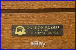 Vintage English oak pedestal desk by Gordon Russell 1950s retro mid-century