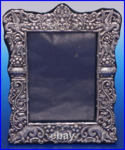 Vintage English sterling silver medievil style picture frame